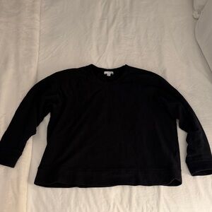 James Perse Women's Black Crew Neck Sweatshirt